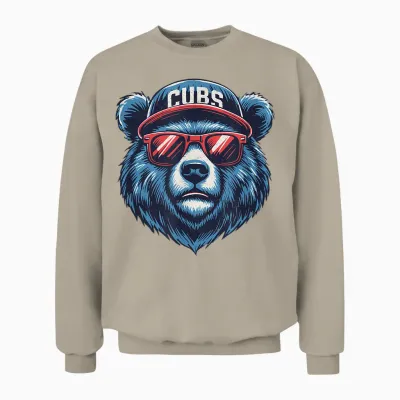 Style Cubs Name Retro for Men Women Kids Girl Unisex Sweatshirt - Sand