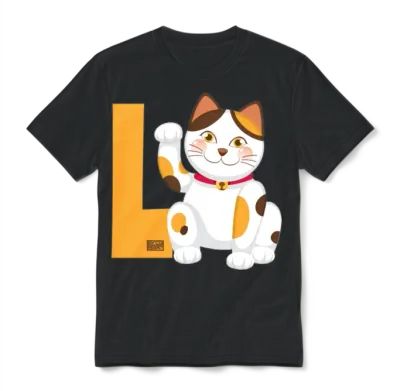 Funny Laugh Lmao Manekineko Chinese Lucky Cat Puns Unisex T-Shirt - Black