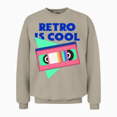 Retro Is Cool Design Unisex Sweatshirt - Sand