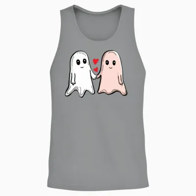 Ghosts in Love Duo Unisex Tank Top - Sport Grey