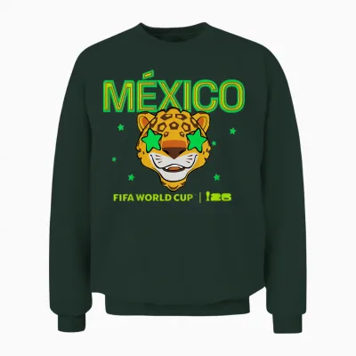 Kinder Fifa World Cup26 Mexiko Maskottchen Sterne Unisex Sweatshirt - Forest