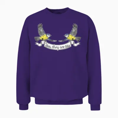Funny Tits Unisex Sweatshirt - Purple