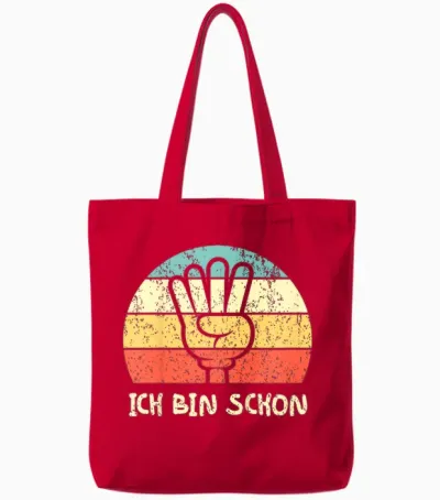 Children's Birthday Decoration Hand 4 Years Boys Girls I Am 4 T-Shirt, Black Tote Bags - Red