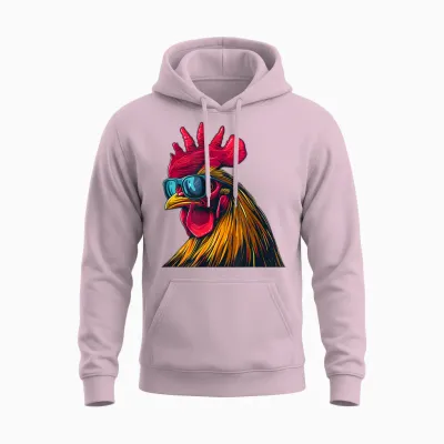 Cooles Hahn Sonnenbrille Kostüm Für Jungen Und Mädchen Unisex Hoodie - Light Pink