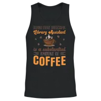 Funny Library Assistant Unisex Tank Top - Black – 2