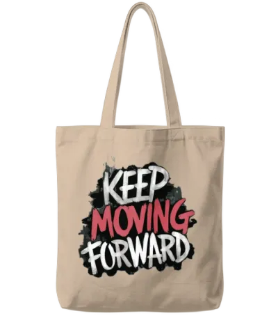 Keep Moving Forward Tote Bags - Natural