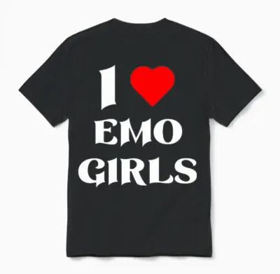 I Love Emo Girls Unisex T-Shirt - Black