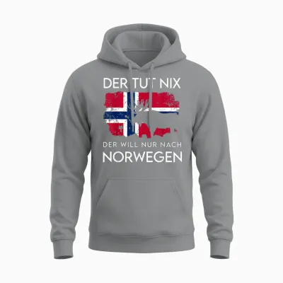 Norway Norway Norway Norge Nordkap Oslo T-Shirt, Black, S Unisex Hoodie - Sport Grey