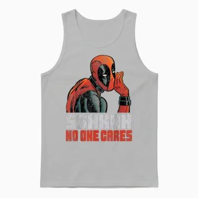 Marvel Deadpool Sshhhh No One Cares Whisper Unisex Tank Top - Ash