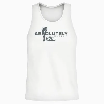 Absolutely Love Myself (trending) Unisex Tank Top - White