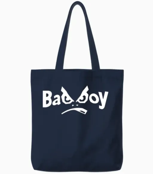Bad Boy Tote Bags in Navy