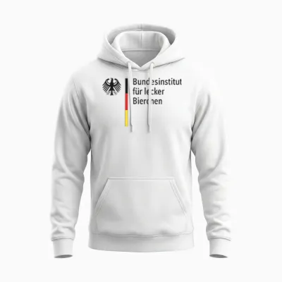 Bundesinstitut Für Lecker Bierchen – Bier Spaß Unisex Hoodie - White