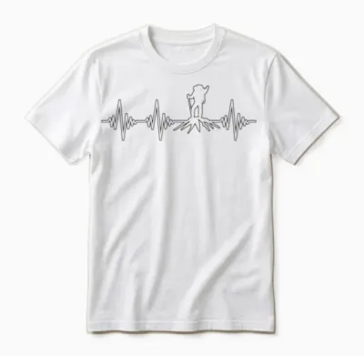 Hiking Heartbeat Unisex T-Shirt - White