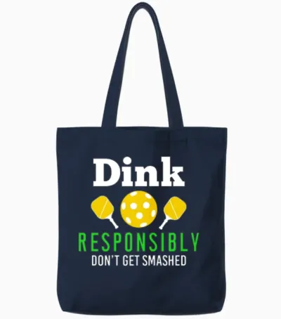 Dink Responsibly Tote Bags - Navy