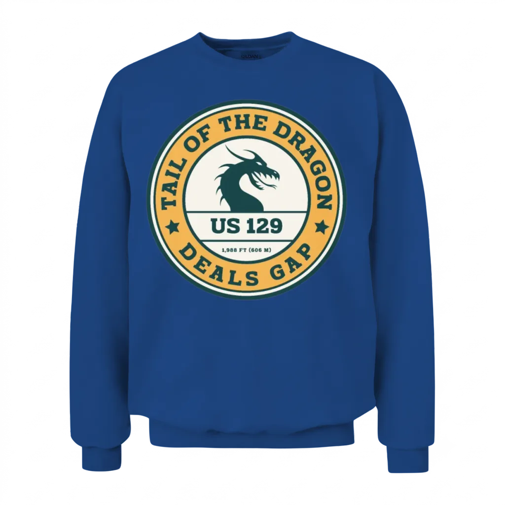 Tail of the Dragon Deals Gap Motorcycle Road Unisex Sweatshirt - Royal