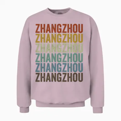 Zhangzhou China Retro Vintage Unisex Sweatshirt - Light Pink