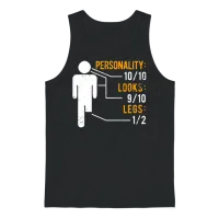 Funny Amputee Design Unisex Tank Top - Black – 1