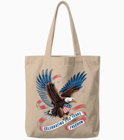 250 Years America Anniversary Usa 250th Birthday Apparel Tote Bags - Natural