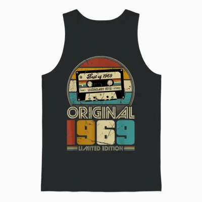 1969 Vintage Birthday Retro Vintage Men Women Gift T-Shirt, Black, S Unisex Tank Top - Black