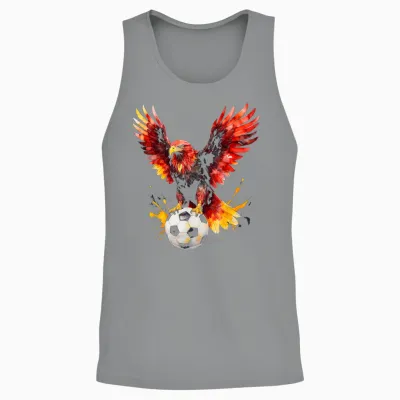 Adler Fußball Bunt Deutschland Tier Aufdruck Design Print Unisex Tank Top - Sport Grey