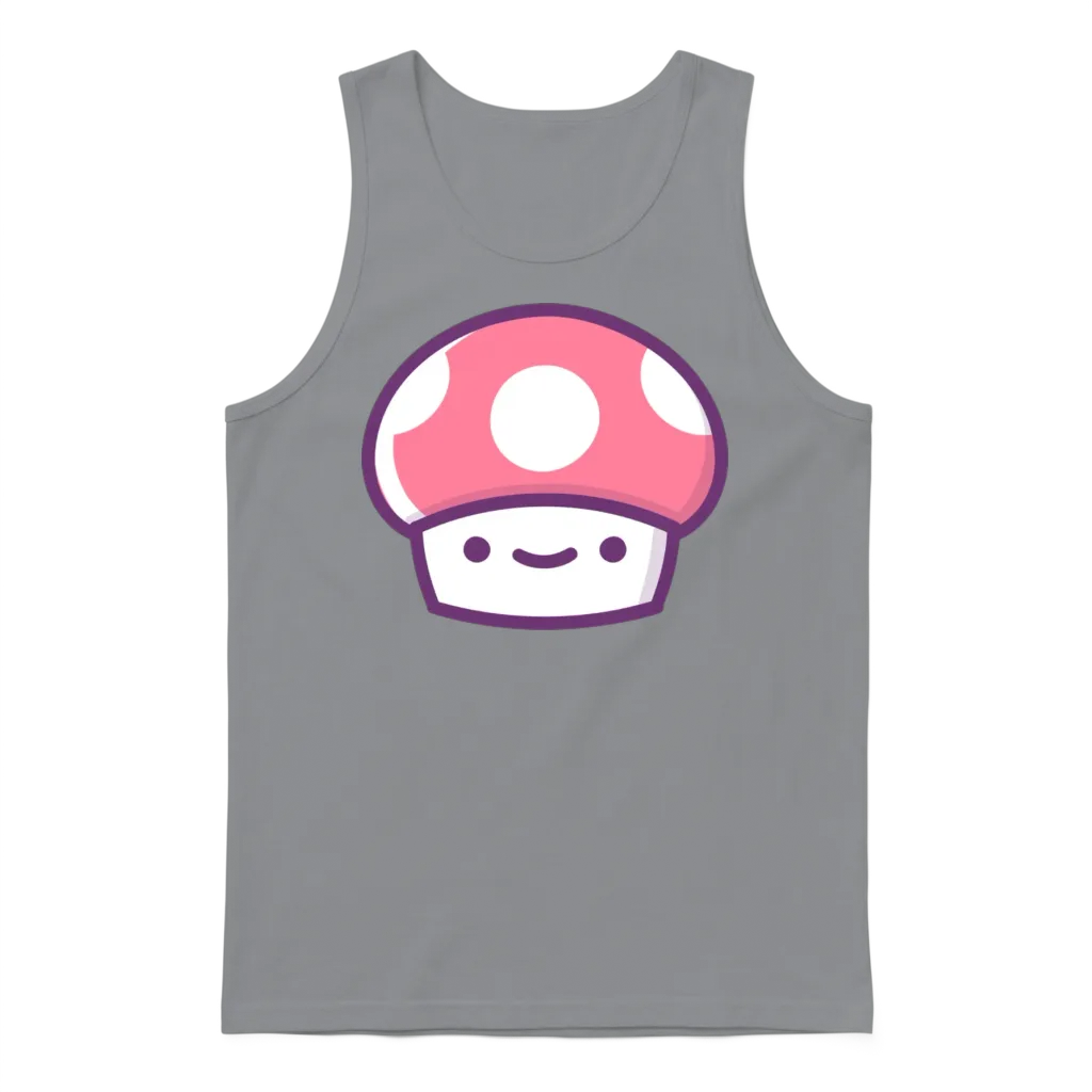 Classic Retro Game Mushroom Unisex Tank Top - Sport Grey