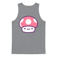 Classic Retro Game Mushroom Unisex Tank Top - Sport Grey – 1