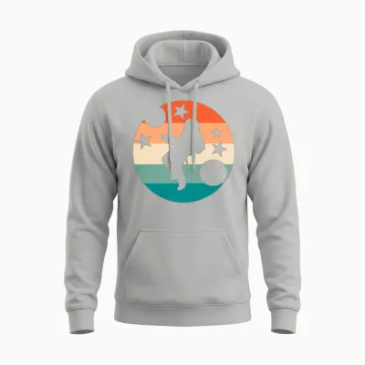 Retro Astronaut Spaceman Unisex Hoodie - Ash