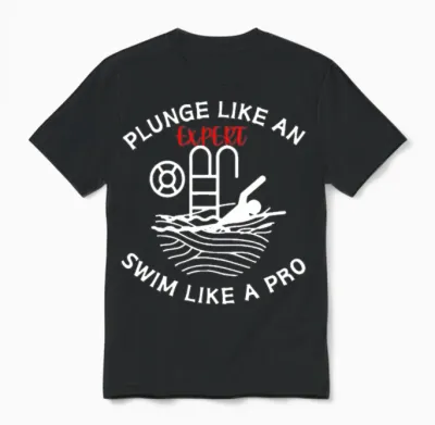 Swimming Quote Instructor Teacher Coach Guide Unisex T-Shirt - Black