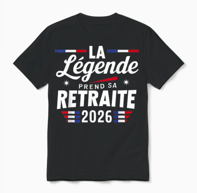 The Legend Retires 2026 Retired 2026 Unisex T-Shirt in Black