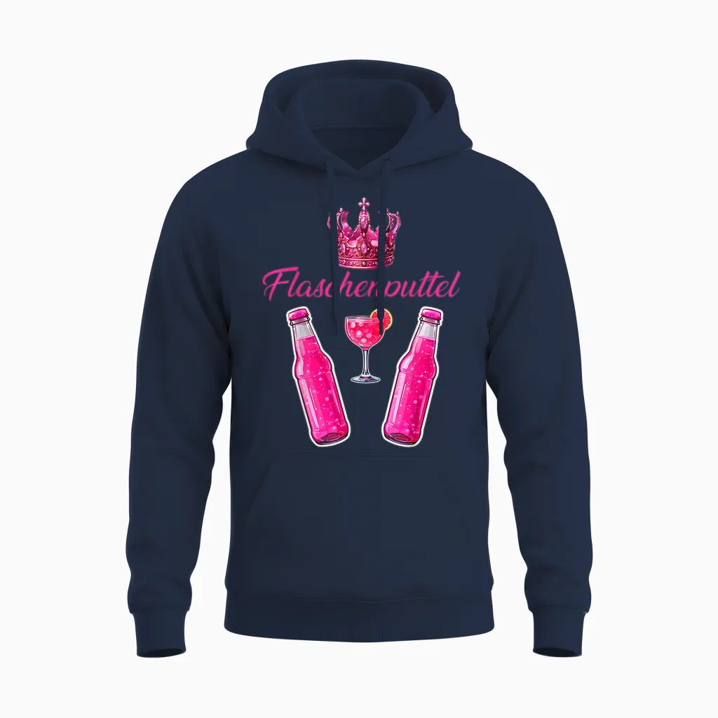 Bottle Puttel Jga Party Carnival Malle Outfit Drinking T-Shirt, Black, S Unisex Hoodie in Navy