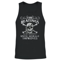 Beatings Continue Until Morale Improves Novelty Unisex Tank Top - Black – 2