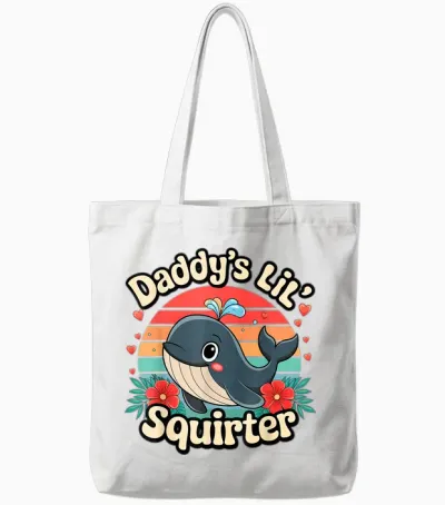Papas Kleiner Squirter Unangemessener Lustiger Peinlicher Tote Bags - White