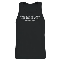 Walk with the Wise, Christian Unisex Tank Top - Black – 2