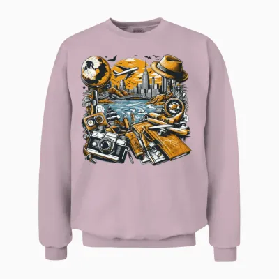 Travel, Travel Lover Unisex Sweatshirt - Light Pink