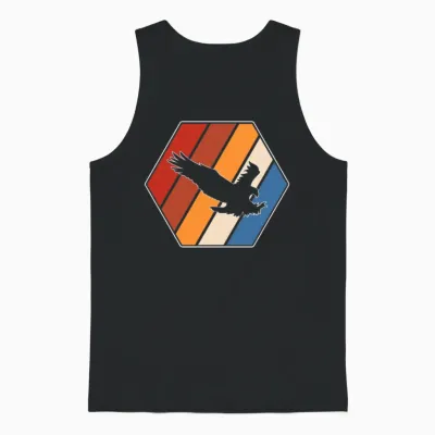Eagle Retro Unisex Tank Top - Black