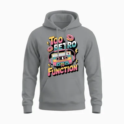 90s Retro – Too Retro to Function Unisex Hoodie - Sport Grey