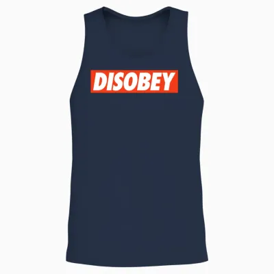 Disobey Unisex Tank Top - Navy