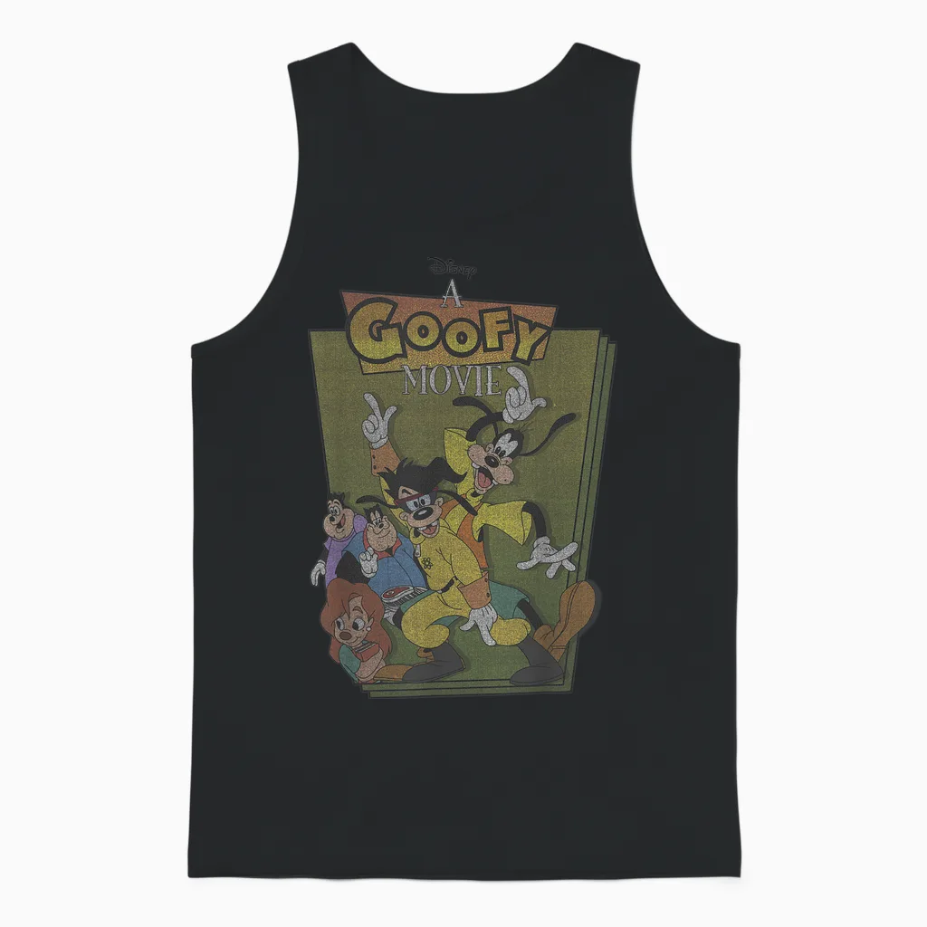 Disney a Goofy Movie Max Powerline Dance Logo T-Shirt Small Unisex Tank Top in Black