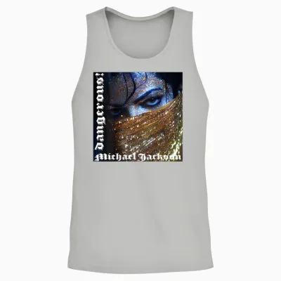 Michael Jackson 068 Back Printed Unisex Tank Top - Ash