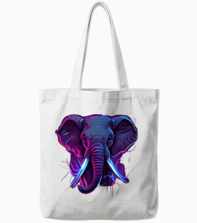 éléphant Tote Bags - White