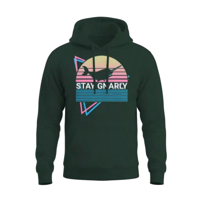 Narwhal Retro Unisex Hoodie - Forest