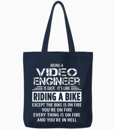 Video Engineer Tote Bags - Navy