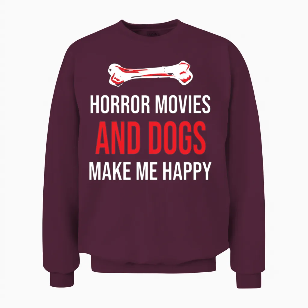 Horror Movies Dogs - Dog Lovers Unisex Sweatshirt in Maroon