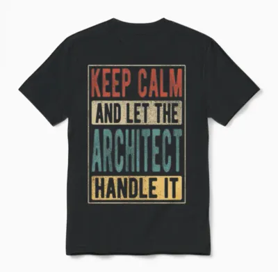 Architect Retro Gift Unisex T-Shirt - Black