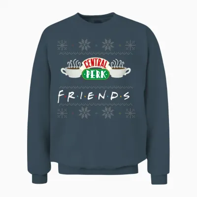 Friends X-Mas Central Perk Unisex Sweatshirt - Dark Heather