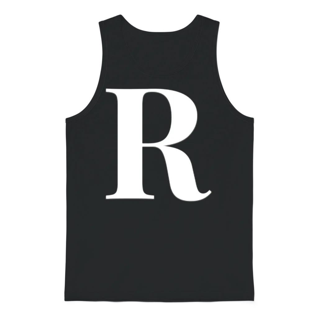 The Letter R Unisex Tank Top - Black