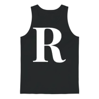 The Letter R Unisex Tank Top - Black – 1