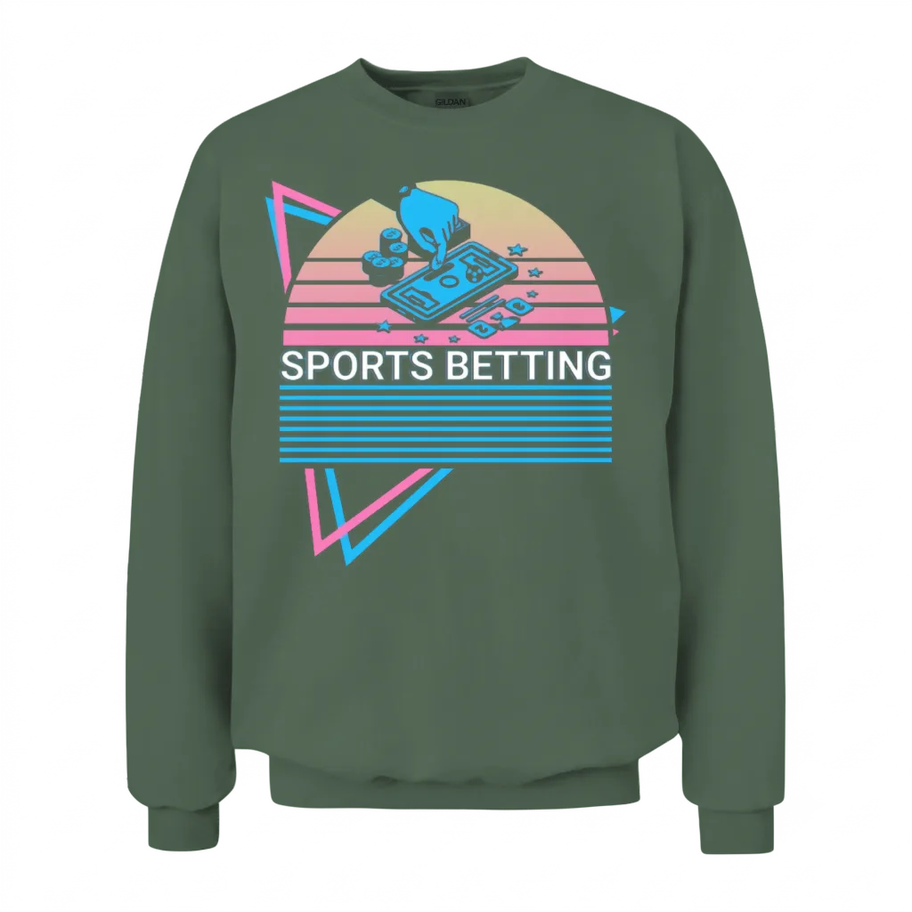 Sports Betting Bettor Retro Unisex Sweatshirt - Military Green