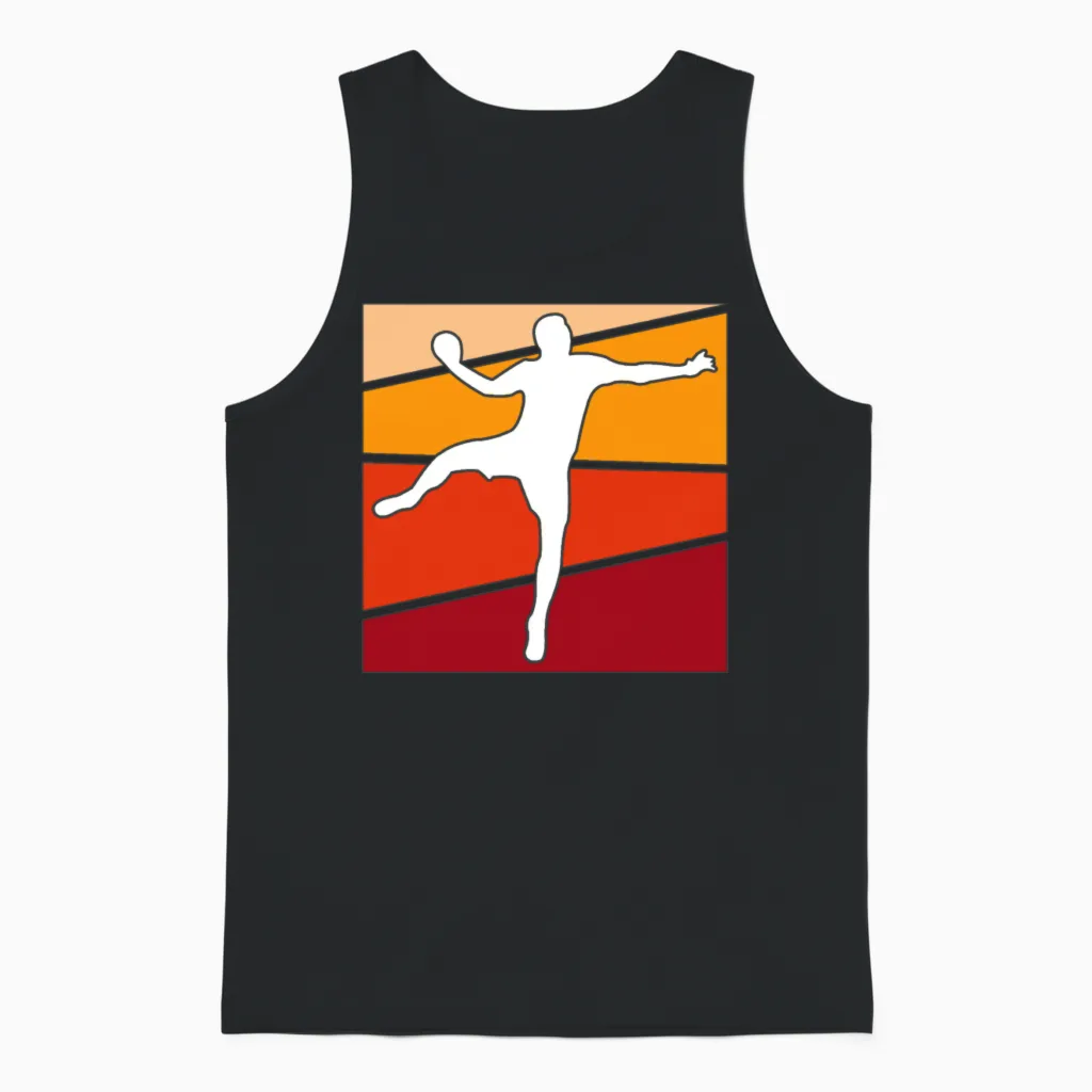 Handball Retro Unisex Tank Top in Black