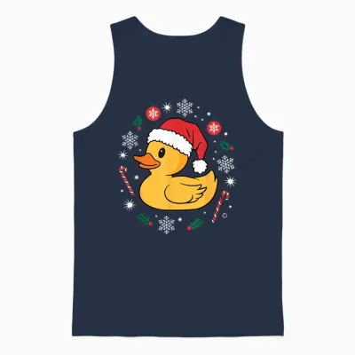 Rubber Duck Christmas Rubber Duck T-Shirt, Black, S Unisex Tank Top - Navy